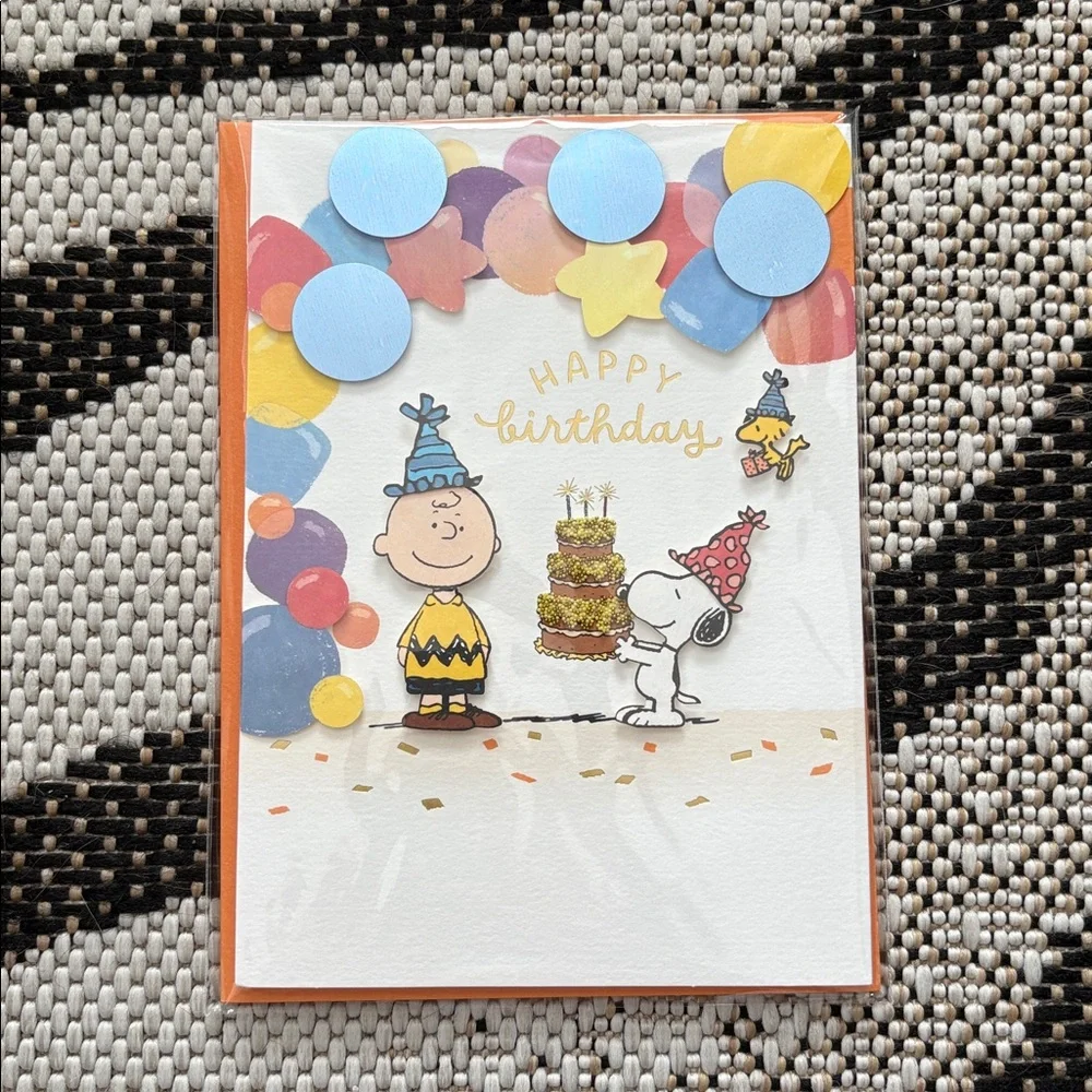 🆕Papyrus-Peanuts Displayable Birthday Greeting Card